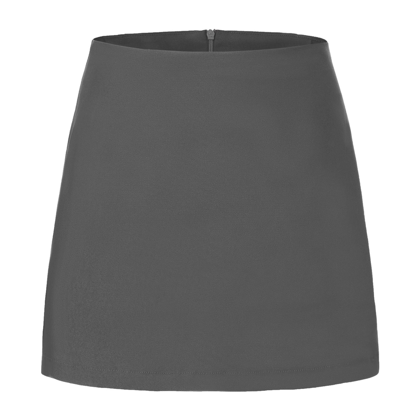 Double Slit Zipper Lining Female Temperament Skirt