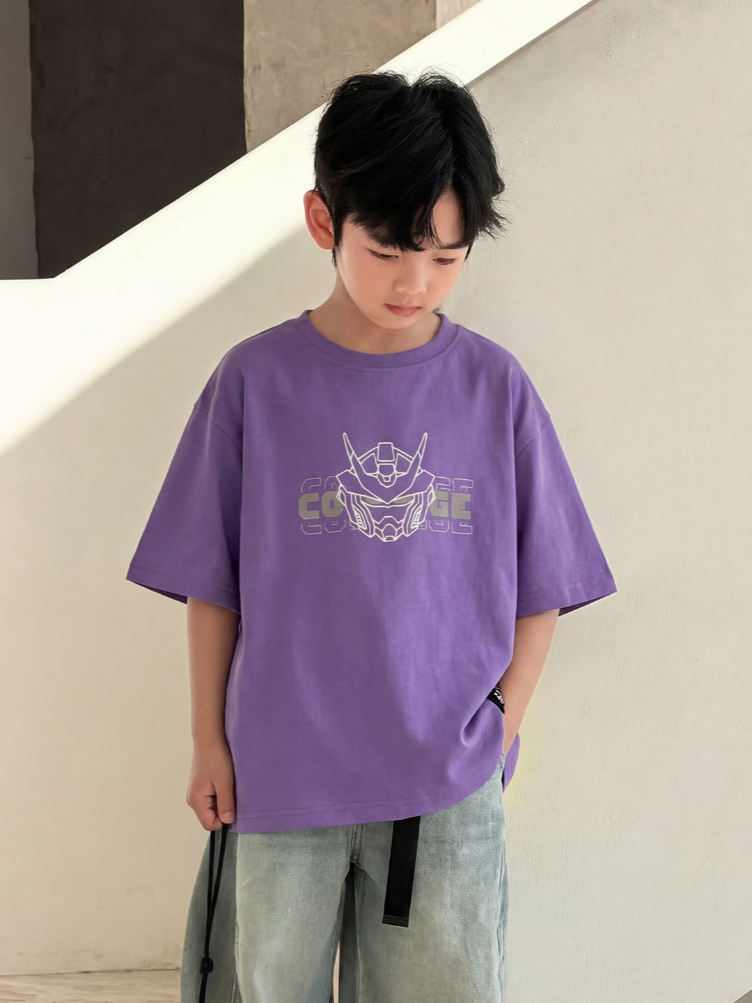 Boy's Short-sleeved Summer Top Fashionable Wear Half Sleeve Children's T-shirt