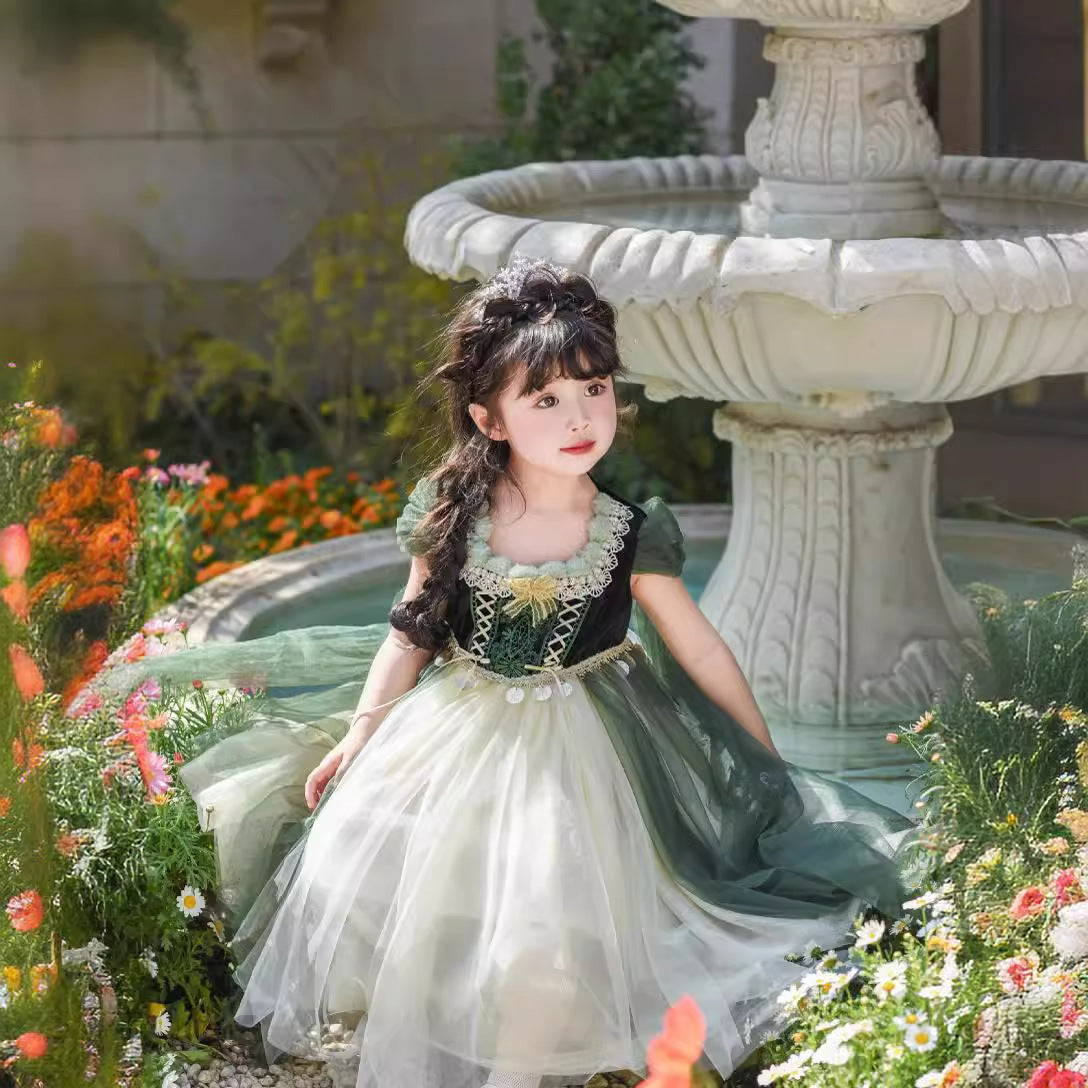 Children's Anna Birthday Princess Style Luminous Gauze Skirt Pettiskirt Children's Dress