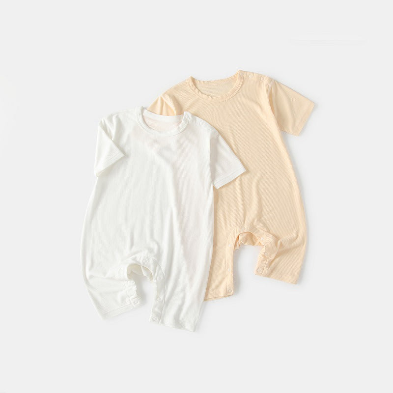 For Babies Thin Summer Clothing Half Sleeve Air Conditioning Jumpsuit, Climbing Suit