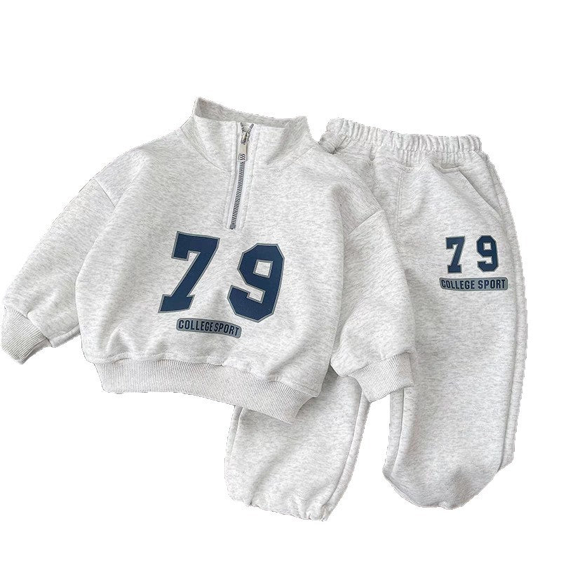 Loose Sweater Casual Sports Pants Boy Versatile Children's Suit