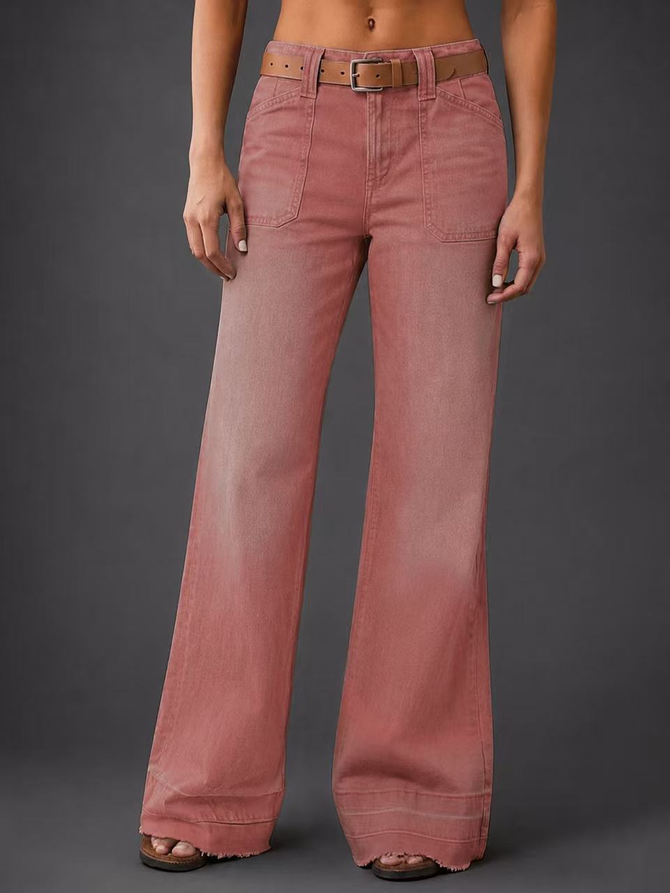 Women's Wide Leg Long High Quality Fashion Casual Four Suitable Comfortable Women's Jeans
