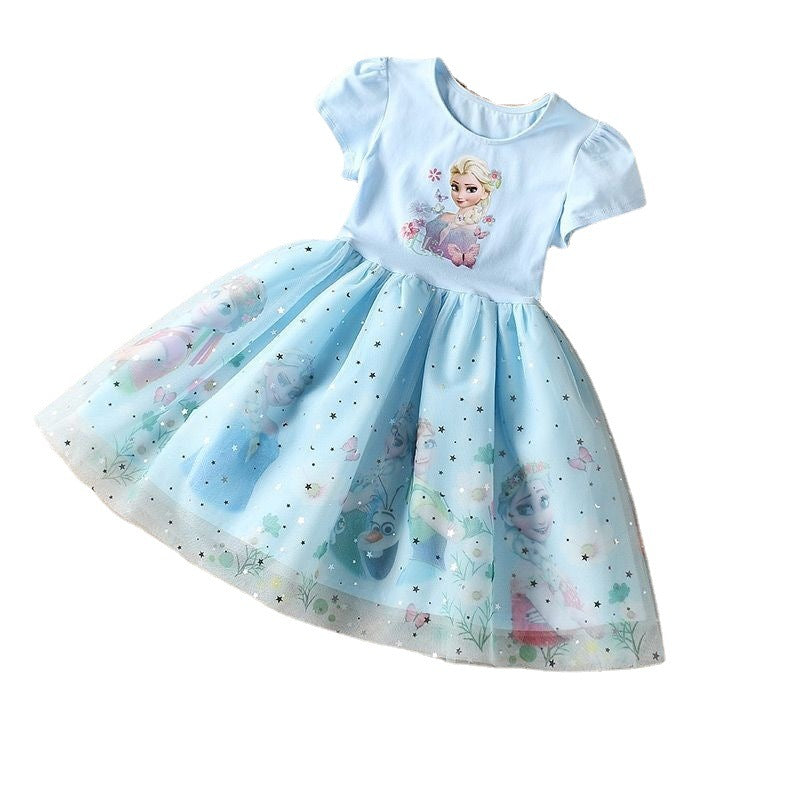 Children's Summer Ice Snow Fashionable Clothing Aisha Children's Dress