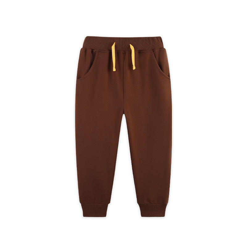 Casual Children's Autumn Sports Plaid Sweater Children's Pants