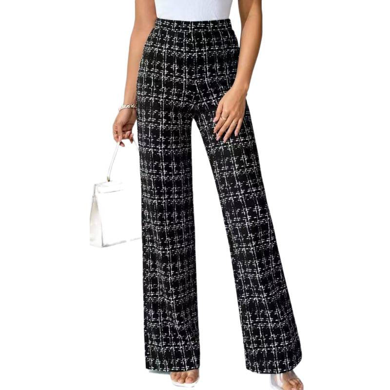 Stylish Women's Fashionable Simple Printed Trousers Casual Pants