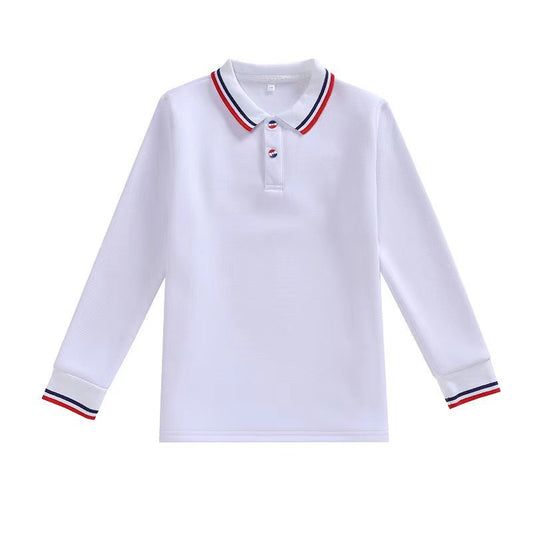 Children's School Uniform Lapel Kindergarten Suit White Purified Children's T-shirt