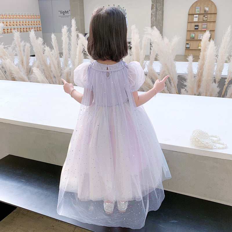 Children's Princess Clothing My Little Pony Western Style Rainbow Wings Thin Children's Dress