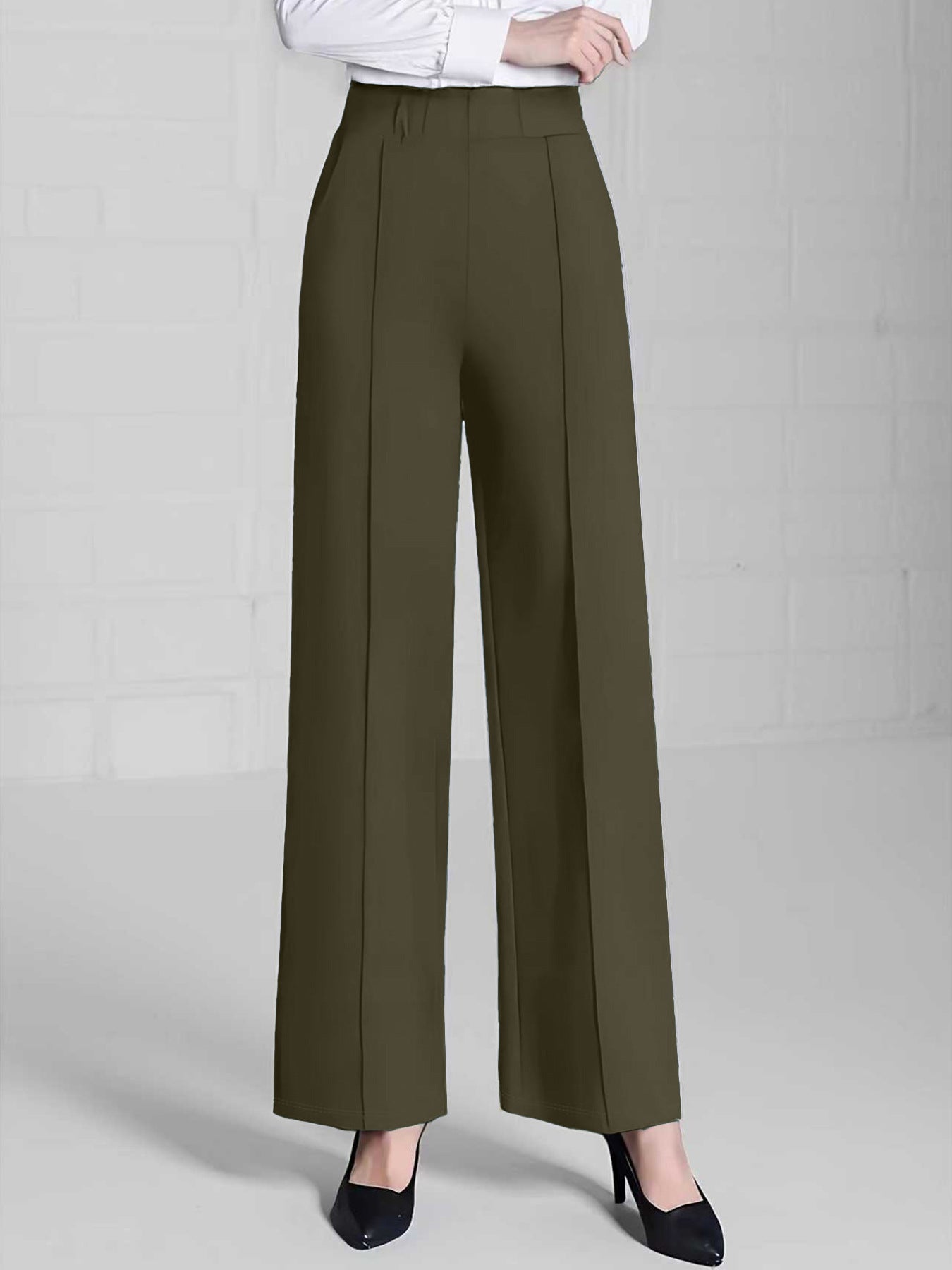 Graceful Women's High Waist Loose Slimming Casual Pants