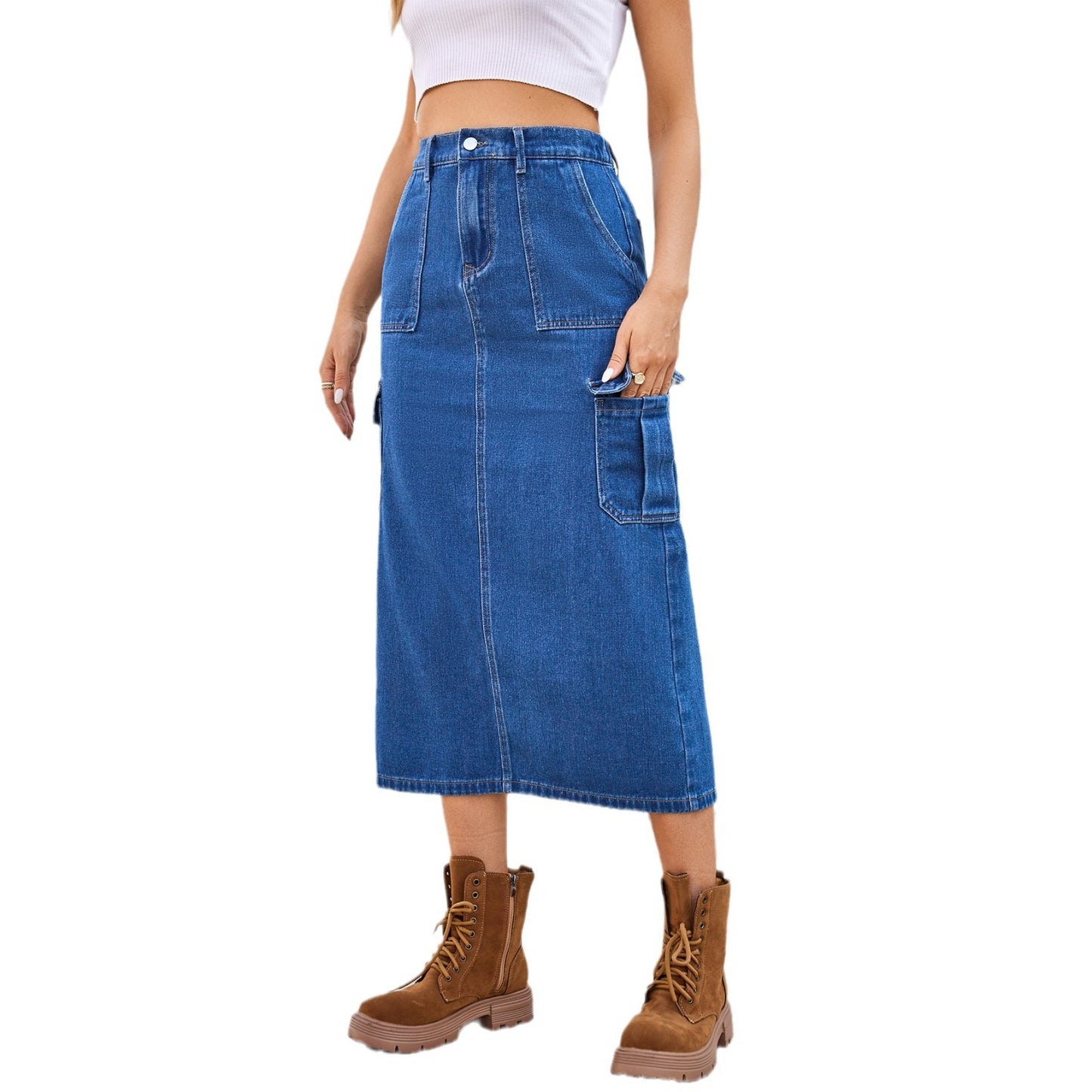 Women's Summer Washed Overalls Denim For Skirts