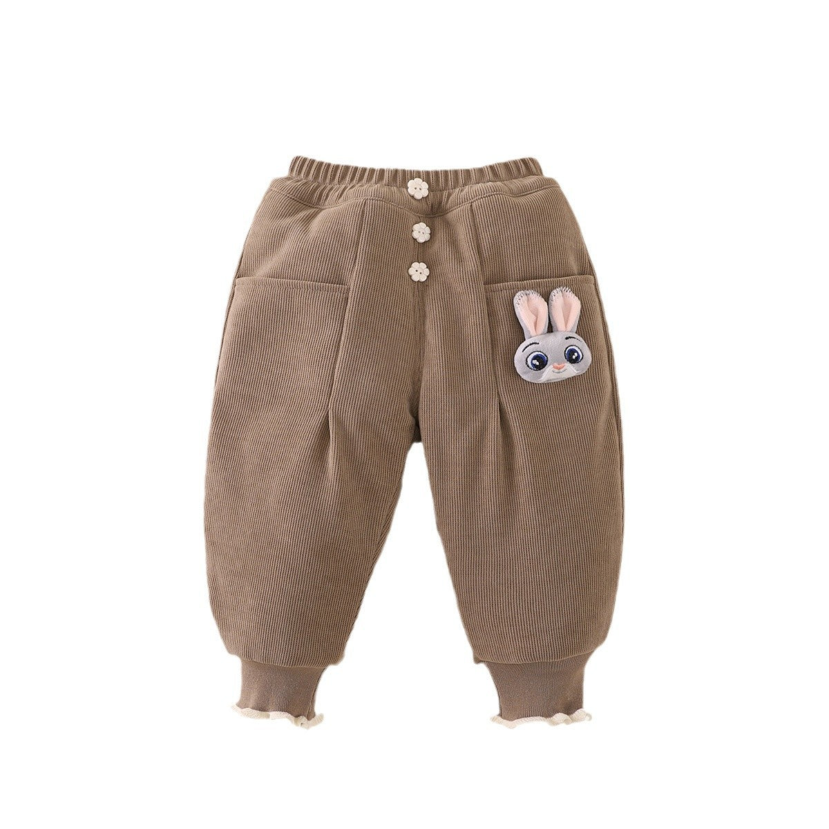 Children's Fleece-lined Thickened Cotton Western Style Outer Children's Pants
