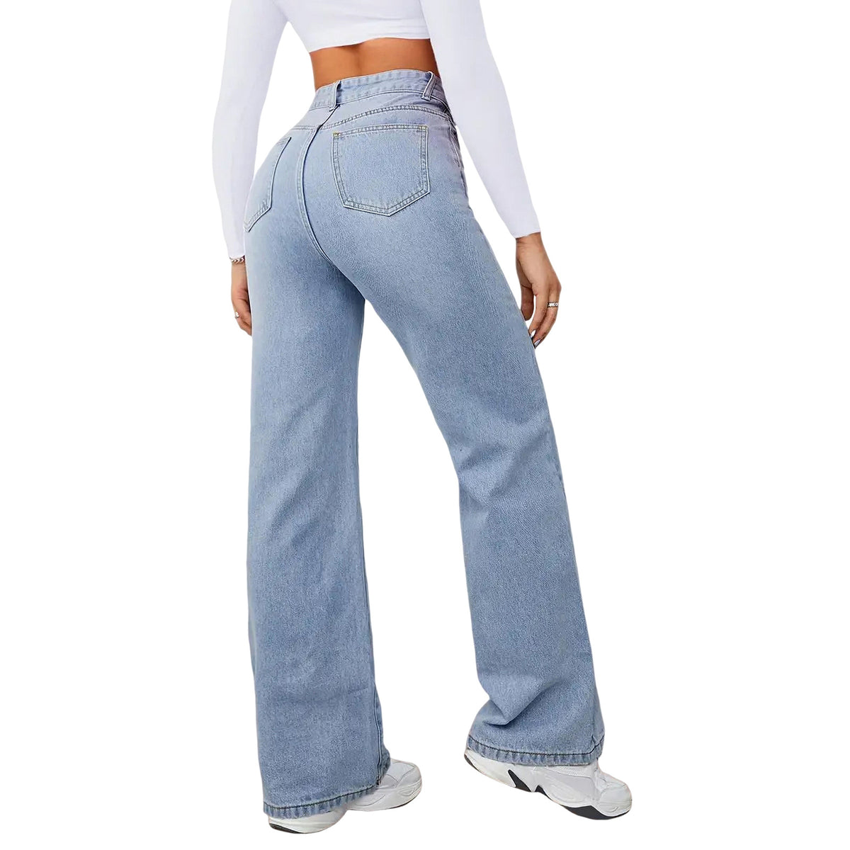 Trendy Classic Women's Stretch Loose Straight Jeans