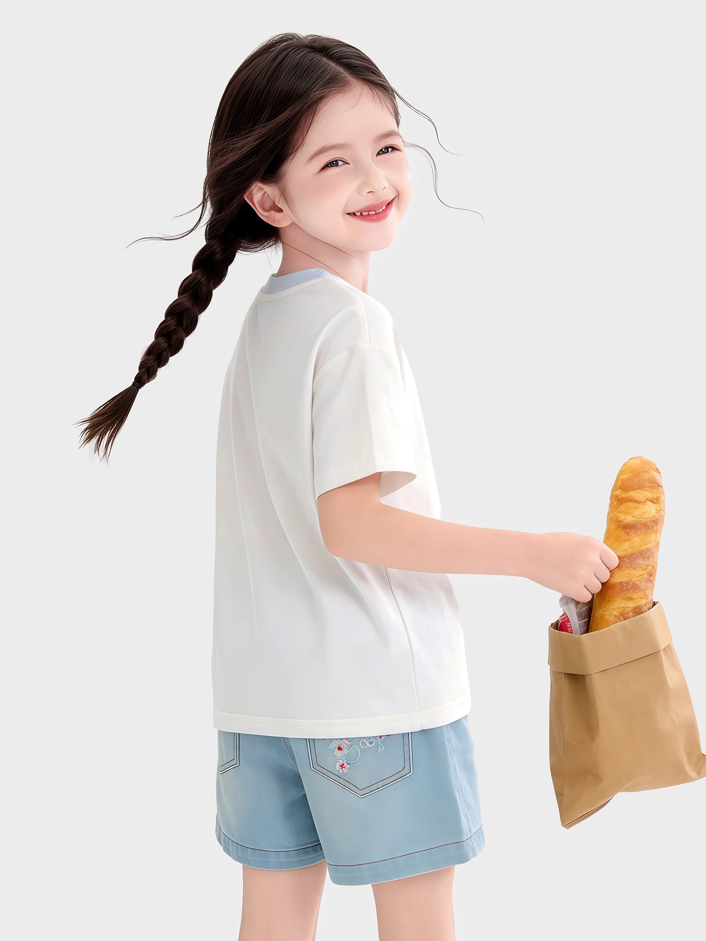 Children's Short-sleeved Summer Western Style Half Sleeve Clothes Teens Children's T-shirt