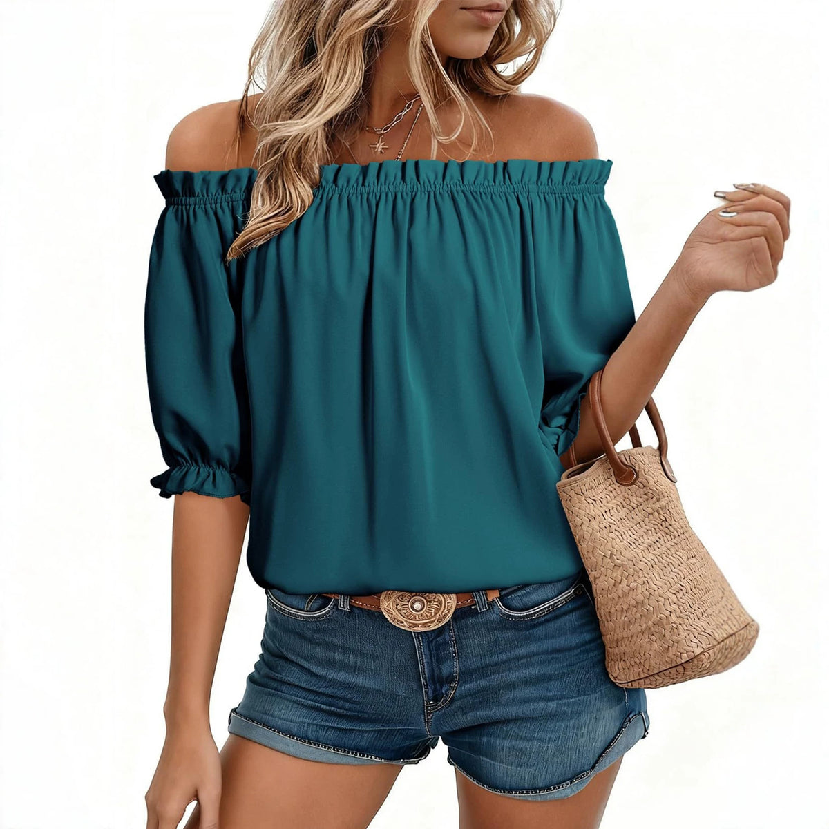 New Cool Classic Women's Ruffled Shirt Blouse