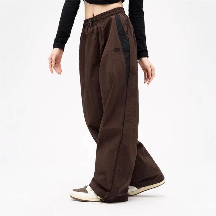 Sports Cool Street Elastic High Waist Loose Wide Casual Pants