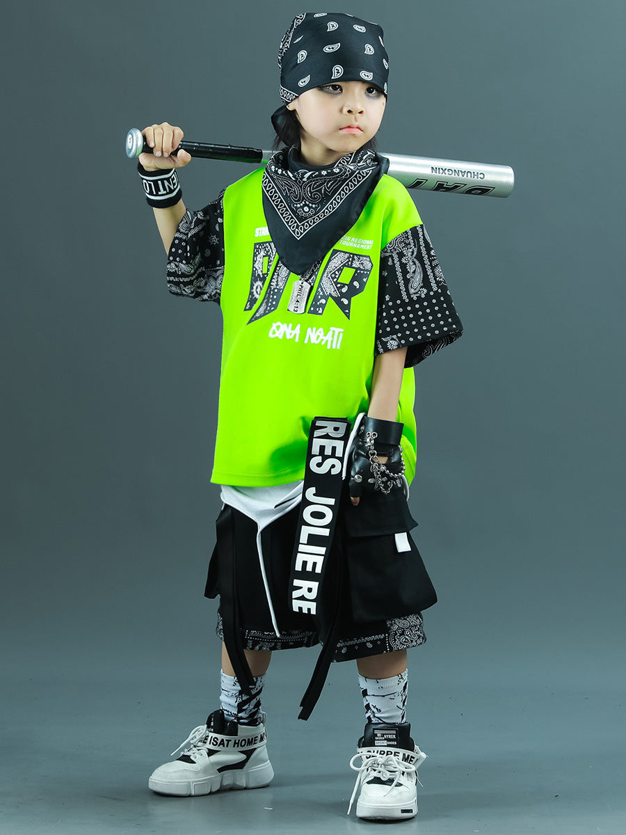 Children's Cashew Summer Sports Hip Hop Costume Children's Suit