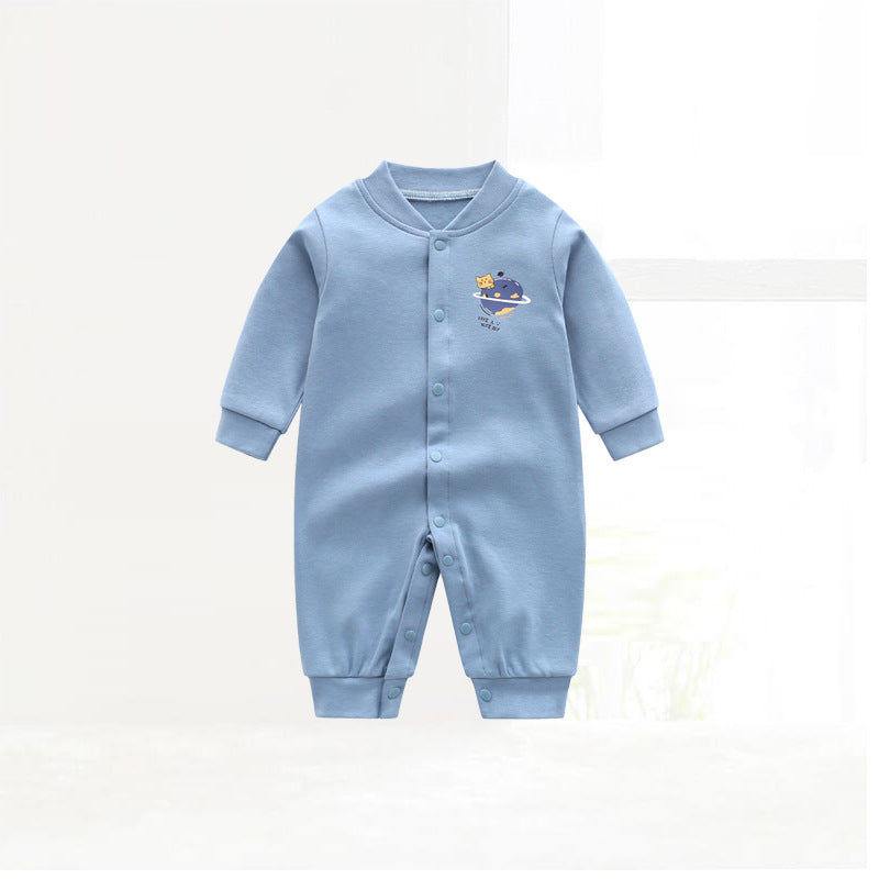 Children's Autumn Romper Cotton Long-sleeved Double-sided Jumpsuit Infants Jumpsuit, Climbing Suit