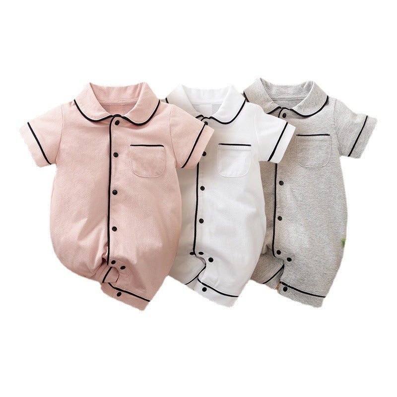 Women's & Men's Infant Pajamas Cotton Class Home One-piece Romper Long-sleeved Clothes For Jumpsuit, Climbing Suit