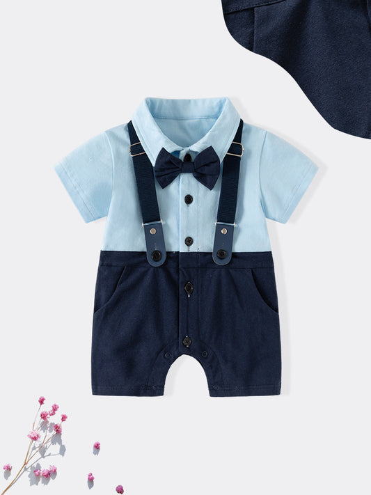 Suspender Shorts Boy Hundred Days Banquet One Year Old Celebration Jumpsuit, Climbing Suit