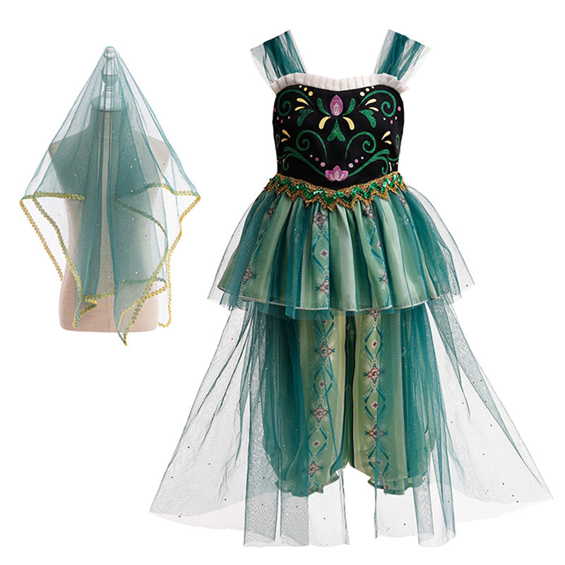 Color Princess Tulle Tutu Cake Puff Children's Dress