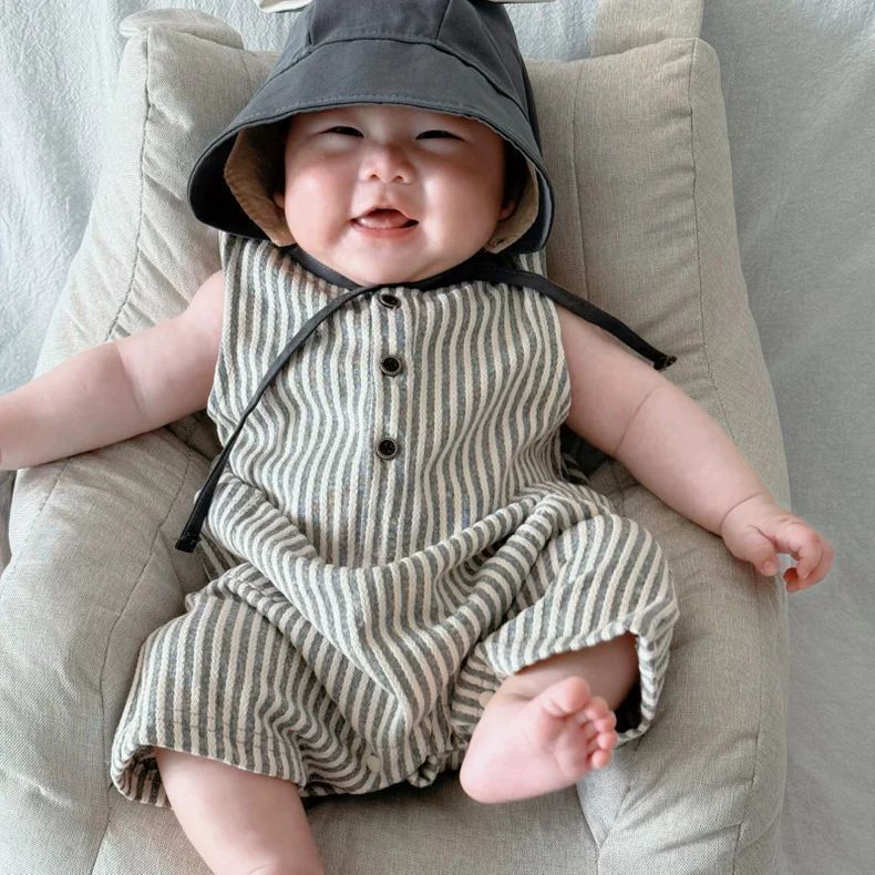 Style Boys Striped Sleeveless Leotard Romper Jumpsuit, Climbing Suit