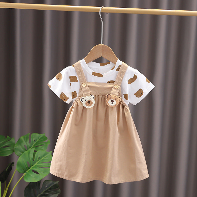 Children's Boys Suspender Summer Clothes Fashion Short Children's Suit
