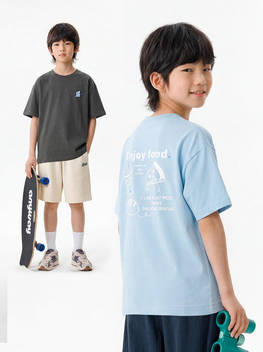 Children's Clothing Summer Boys Fun Cotton Short-sleeved Shirt Clothes Casual Top Children's T-shirt