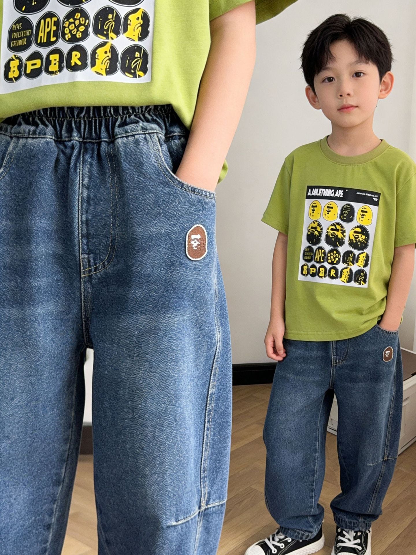 Jeans Casual Loose Big Summer Wide Leg Children's Pants