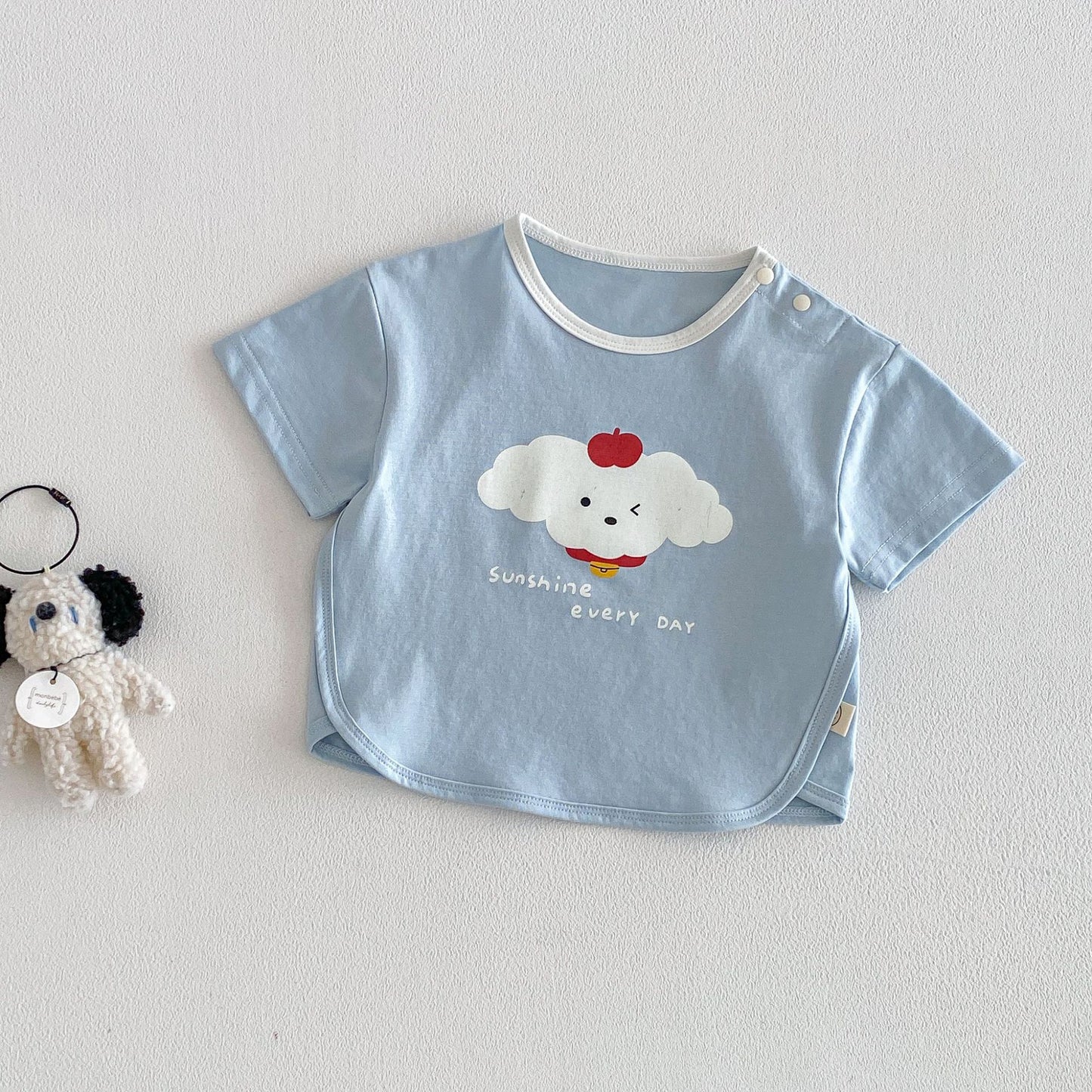 Children's Summer Korean Style Letter Print Design Sense Children's T-shirt