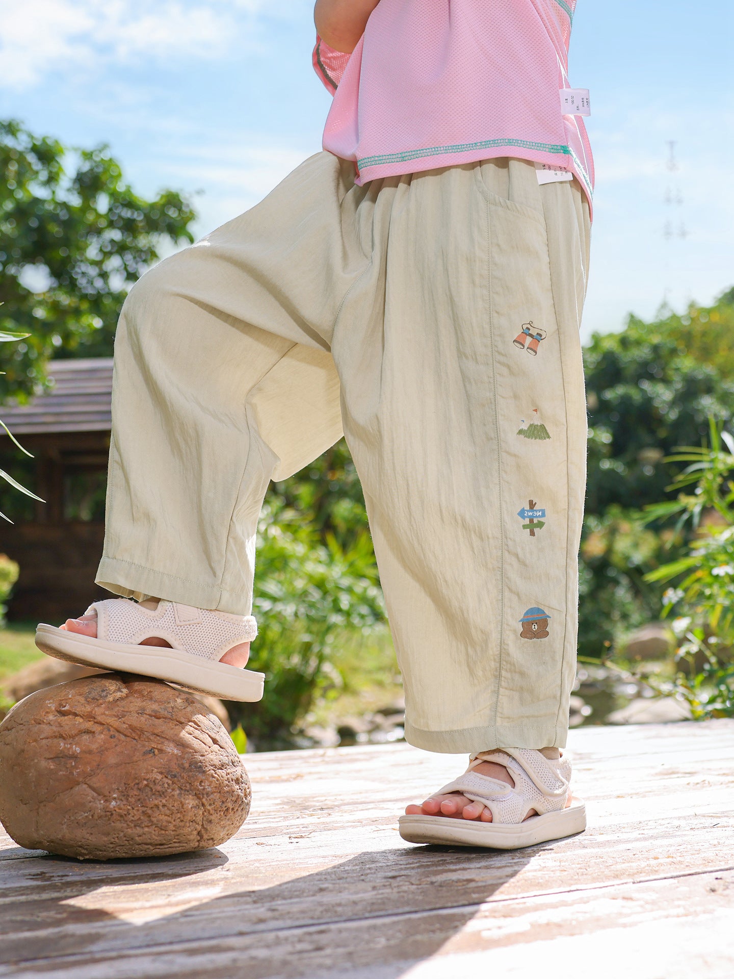 Children's Boy's Summer Thin Casual Cropped Boy Children's Pants