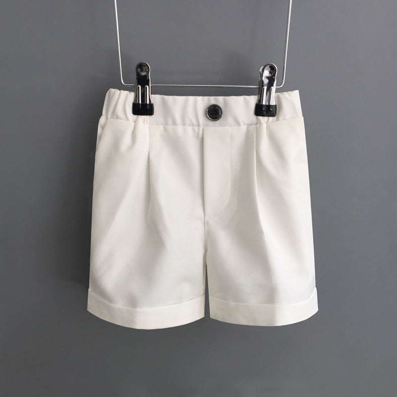 Children's Suit Summer Boys Black Primary School Performance Wear Short Children's Pants