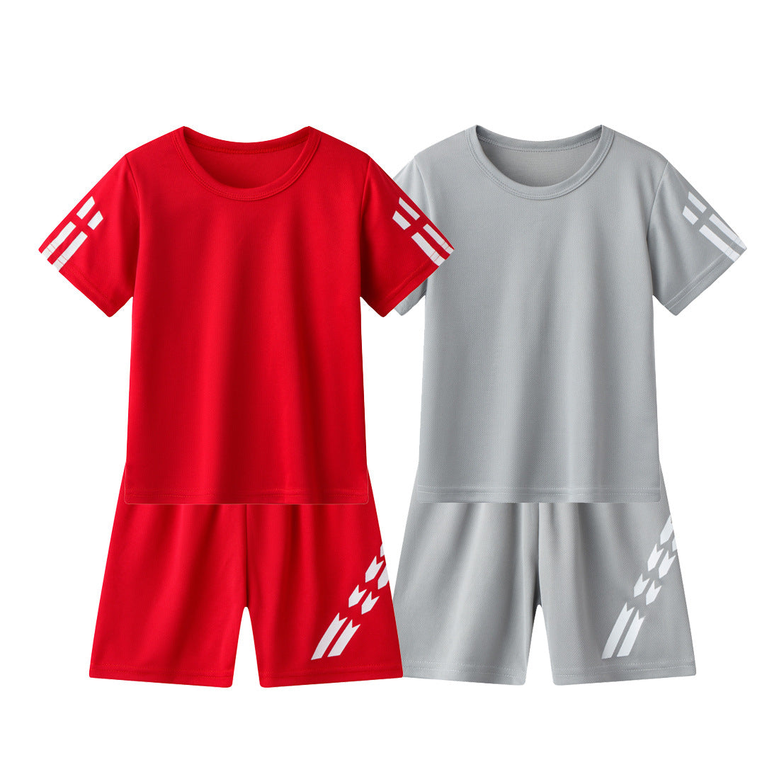 Short-sleeved T-shirt Set Medium Small Boys Leisure Loose Children's Suit