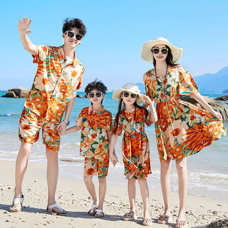 Clothes For The Whole Beach Shirt Parent-child Outfit