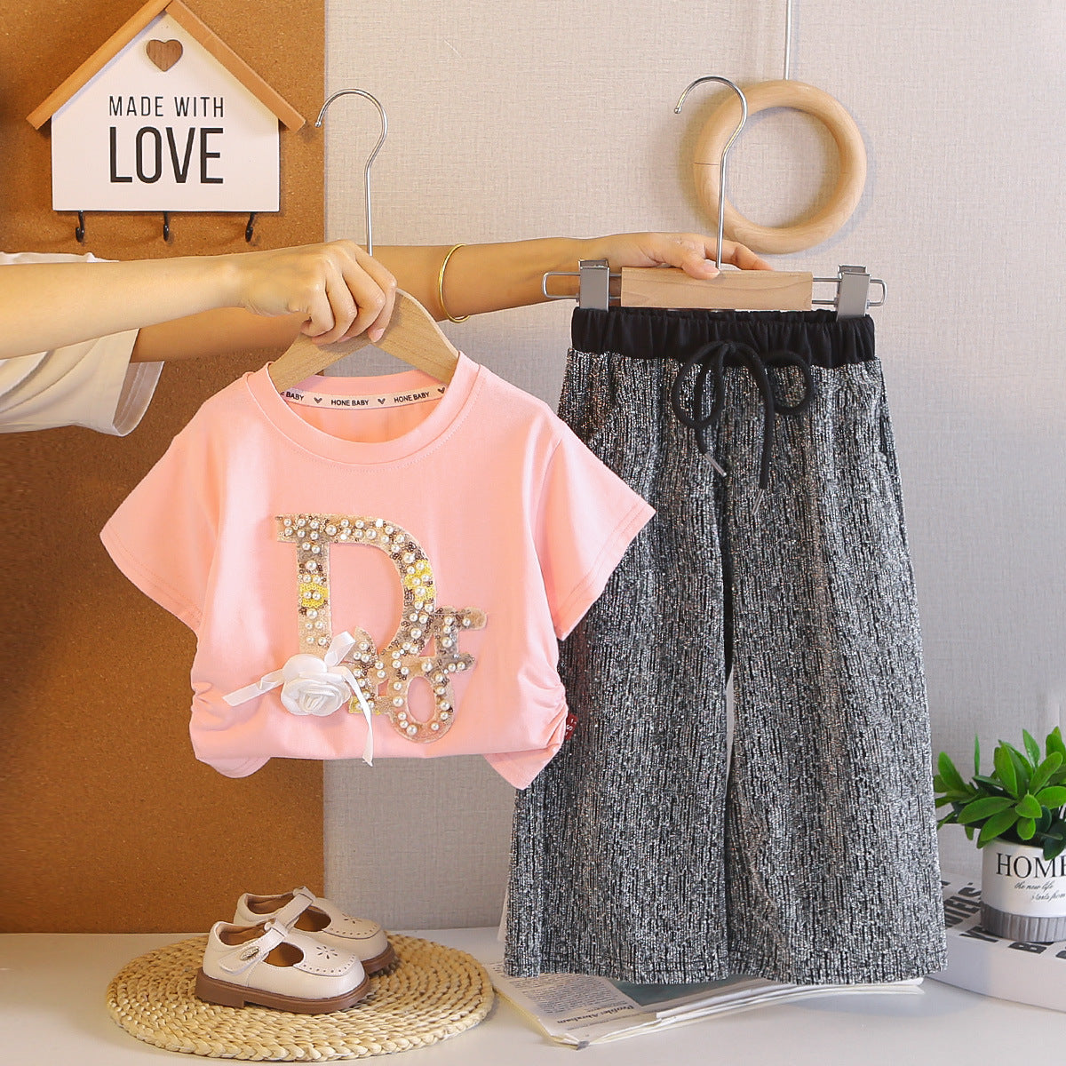 Children's Summer Fashion Short-sleeved Trousers Two-piece Tide Children's Suit