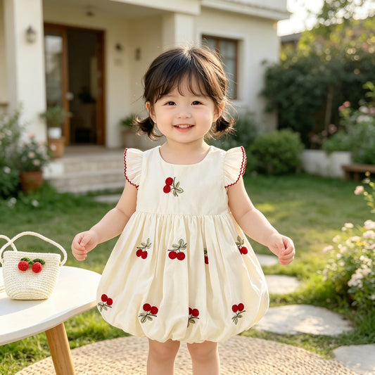 Doll Collar Cherry Super Milk Western Style Children's Dress