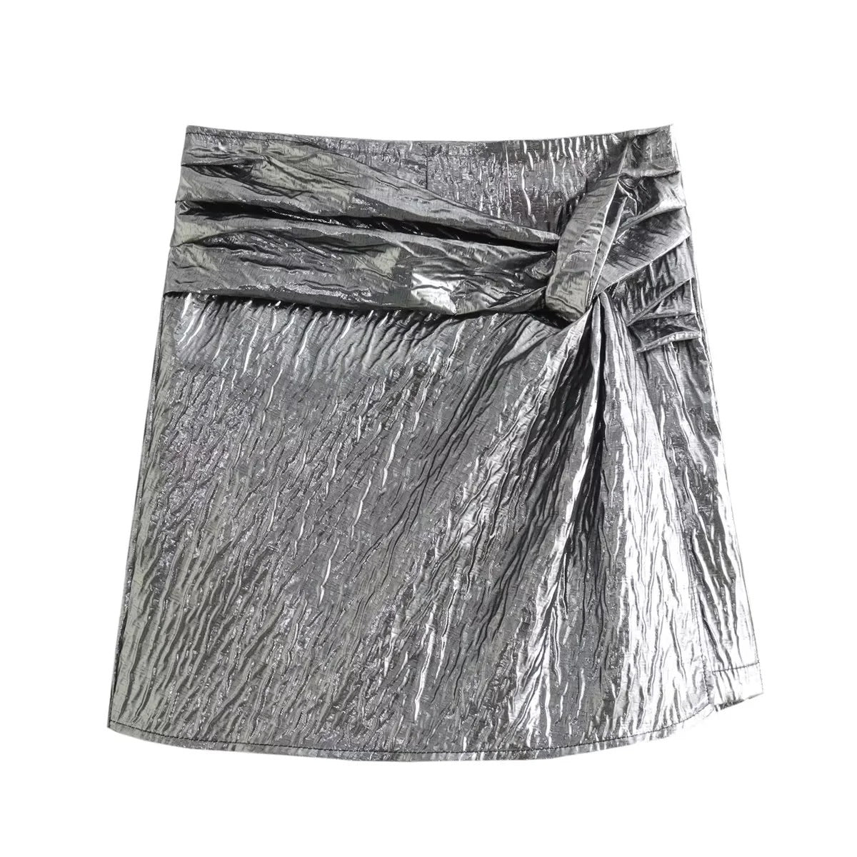 Women's Pure Color Slimming High Waist Sexy Knotted Skirt