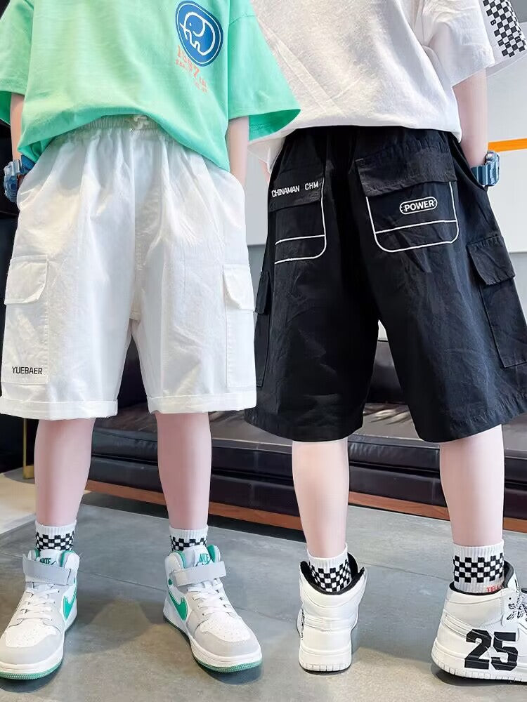 Children's Shorts Summer Middle Overalls Clothing Big Children's Pants