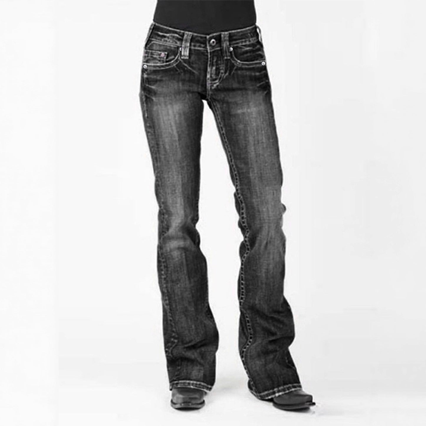 Charming Women's Embroidered Skinny Denim Trousers Women's Jeans