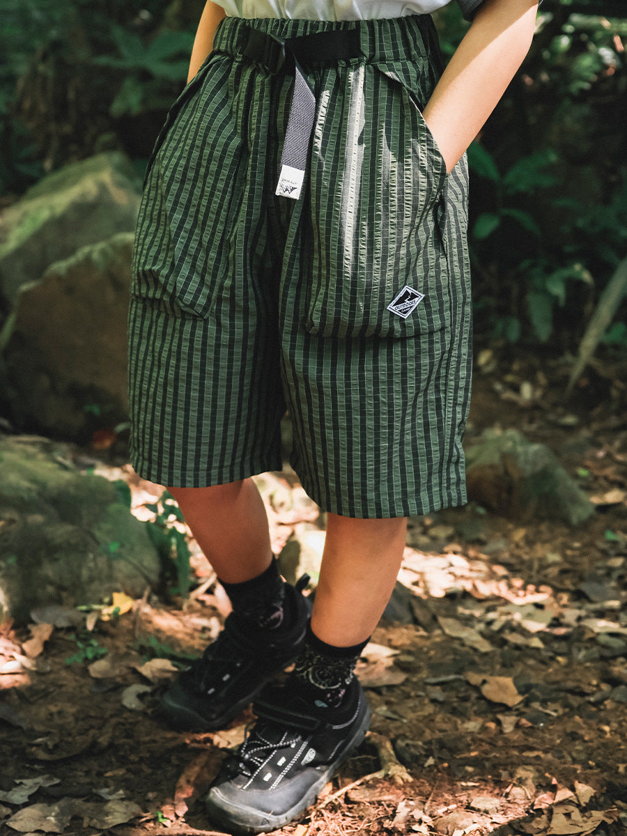 Children's Lightweight Shorts Summer Older Boys Bubble Plaid Loose Breathable Children's Pants