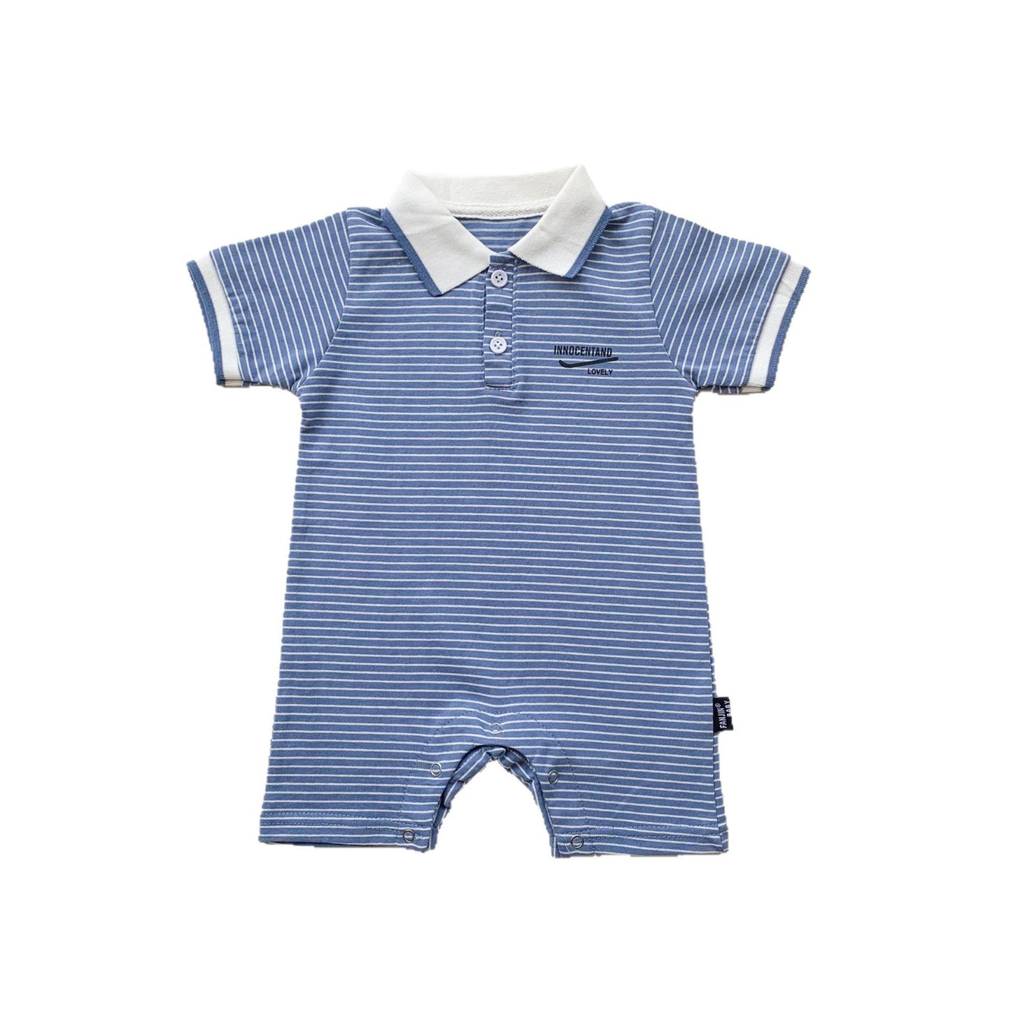 Style Infant Rompers Summer Boys Gentleman Crawling Striped Jumpsuit, Climbing Suit