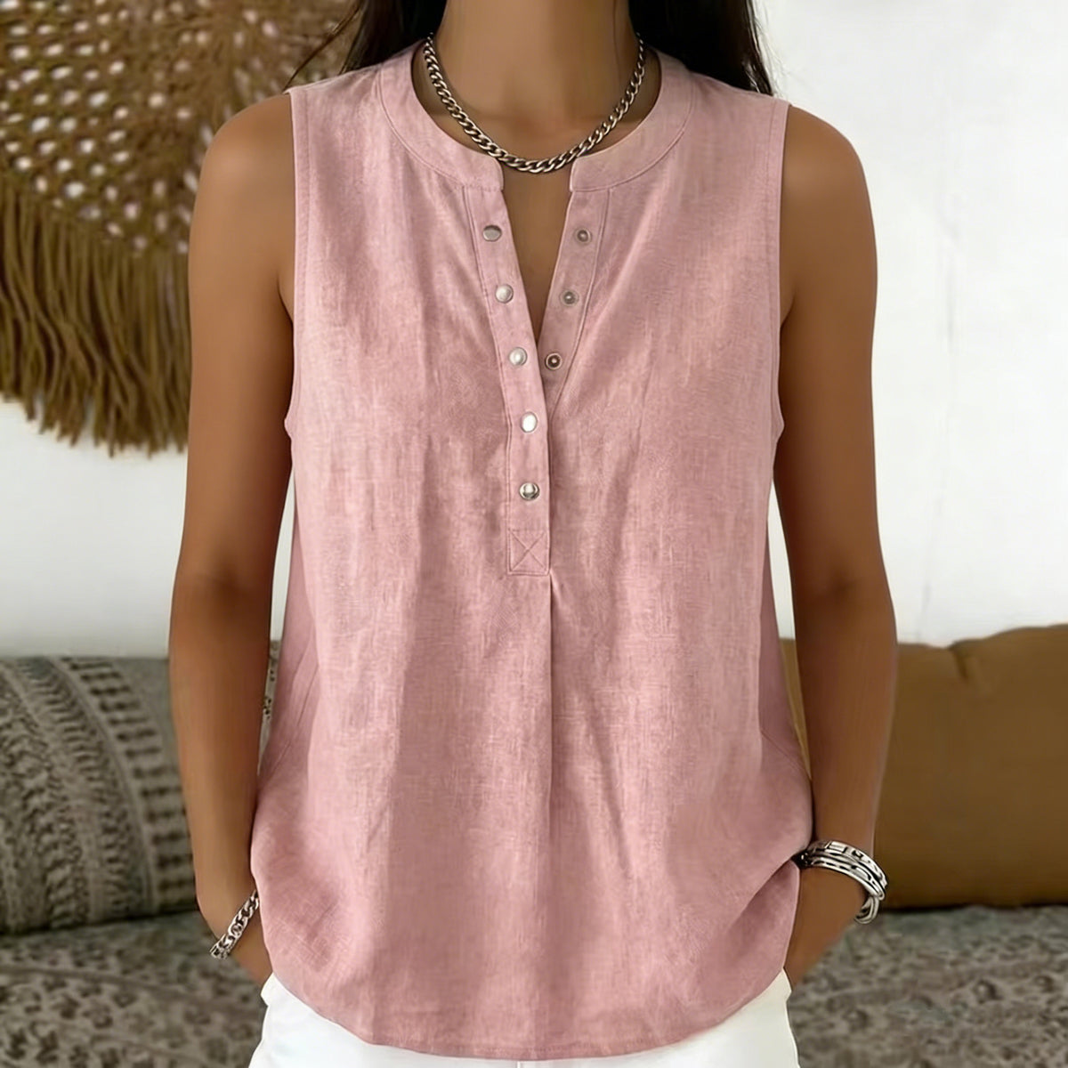 Women's Summer Loose Comfortable Sleeveless Solid Color Small Vest/suspenders/tube Top