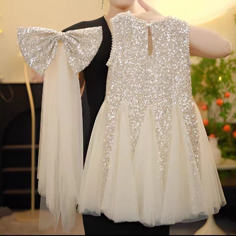 Children's Sequins Princess Summer Fashion Fashionable Vest Children's Dress