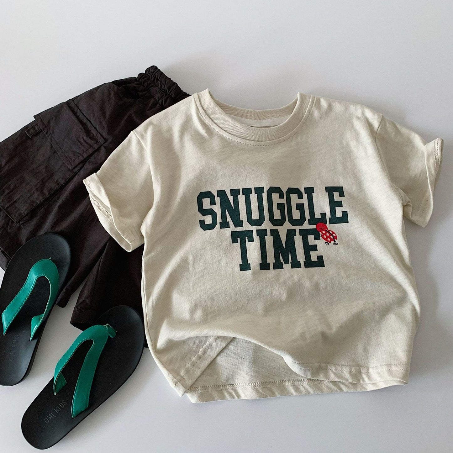 Children's Short-sleeved Summer Boys Letter Pullover Class Children's T-shirt