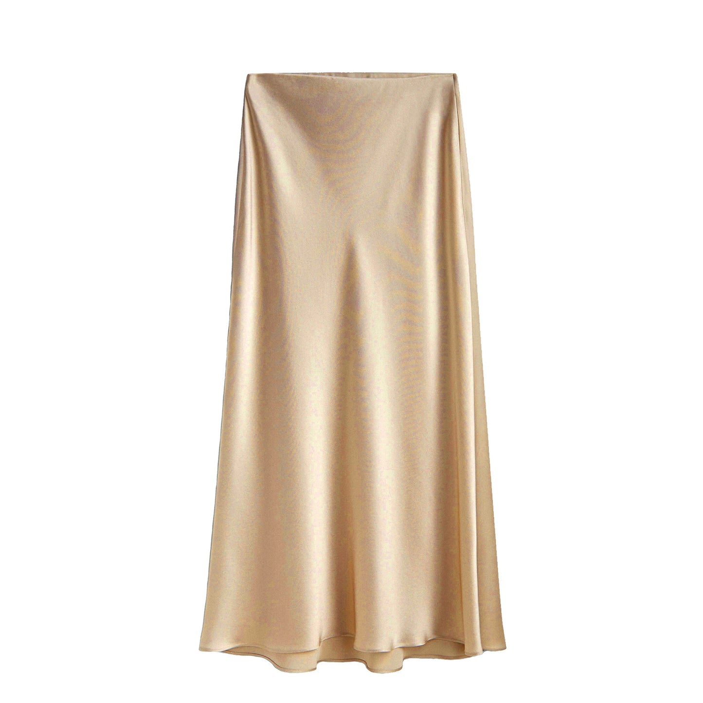 Women's Satin High Waist Elastic Quality Split Skirt