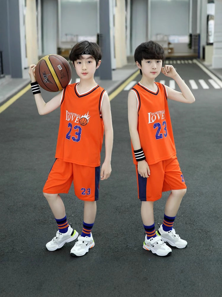 Children's Two-piece Summer Sleeveless Basketball Wear Sports Children's Suit