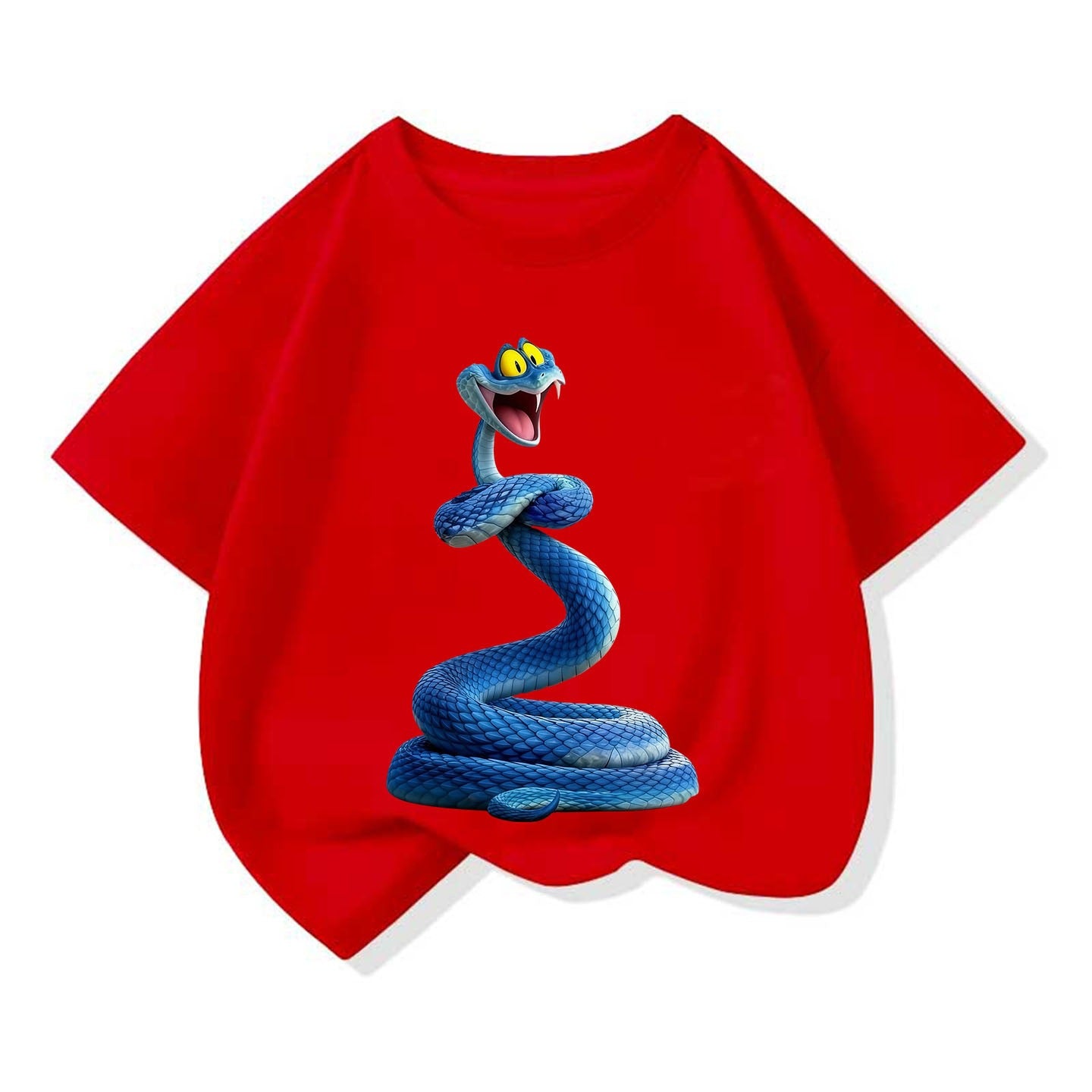Small Medium Short Sleeve Tide Cotton Round Neck Loose Top Children's T-shirt