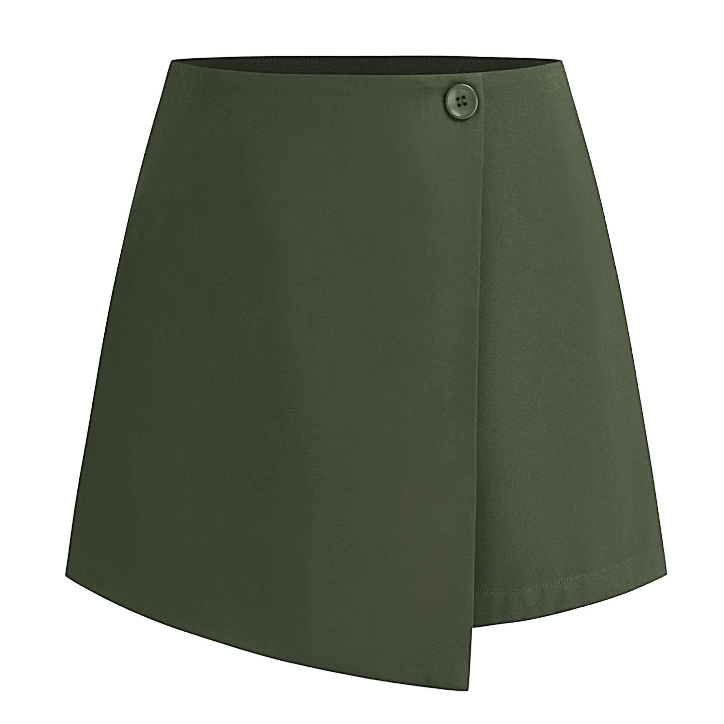 Women's Irregular Stretch Summer High Waist Zipper Button Skirt