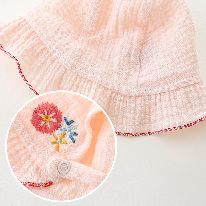 Children's Clothing Jumpsuit Flower Embroidery Pure Cotton Jumpsuit, Climbing Suit