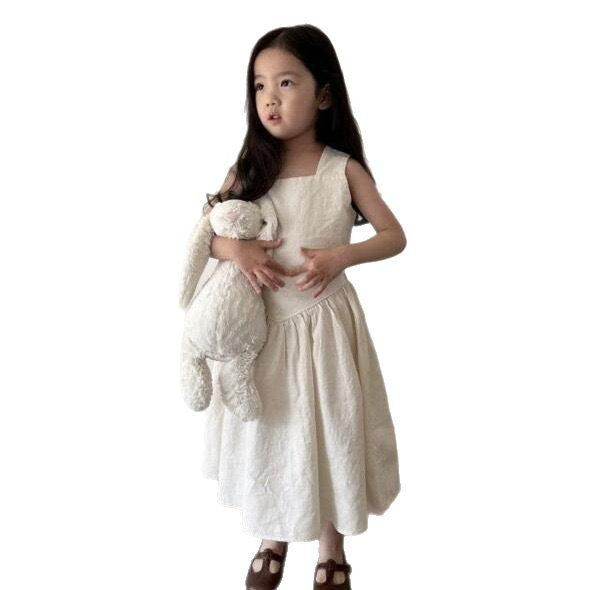 Children's Summer Mori Suspenders Vest Skirt Two-piece Children's Suit