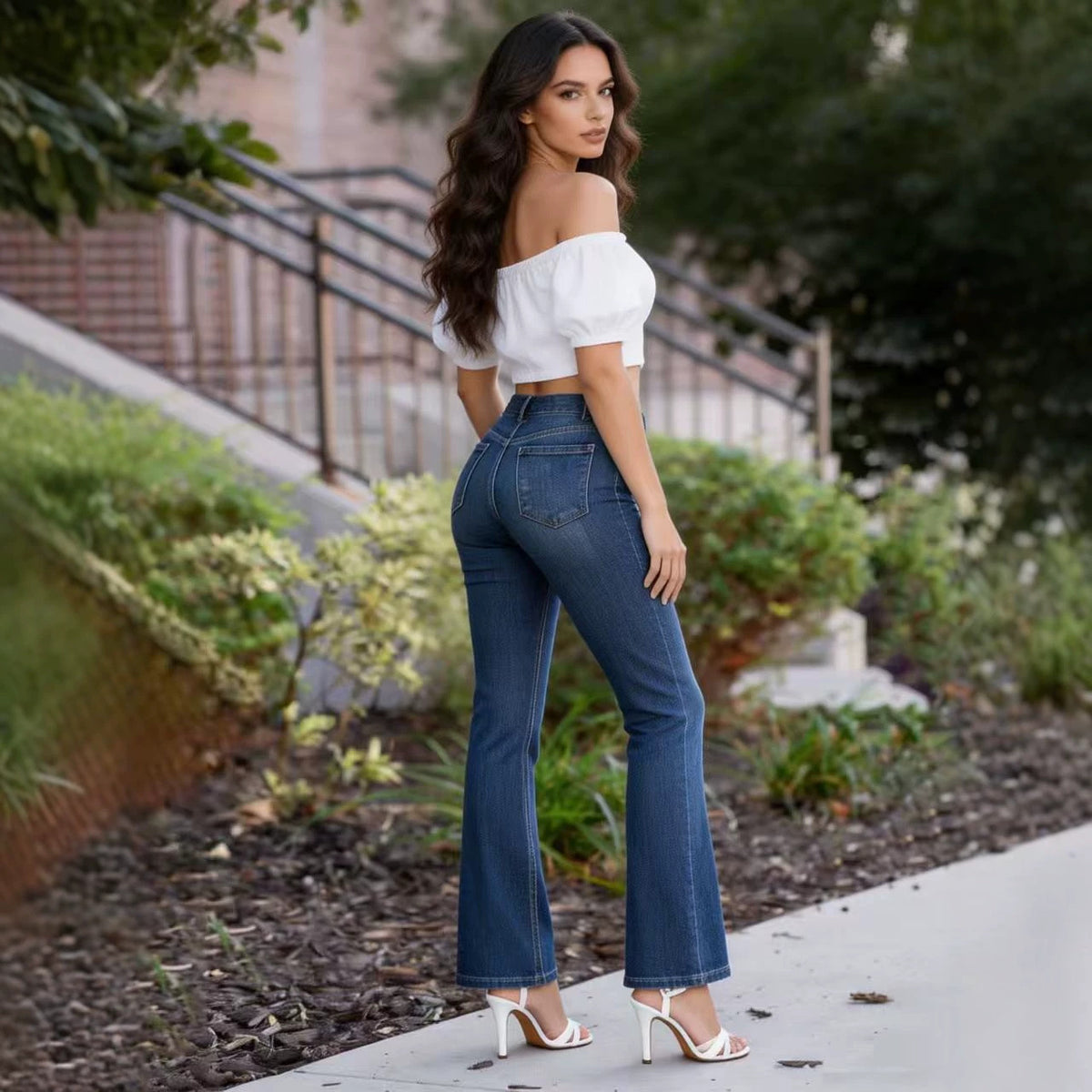 Women's Trendy Bell-bottom Punk Western Style Vintage Pants