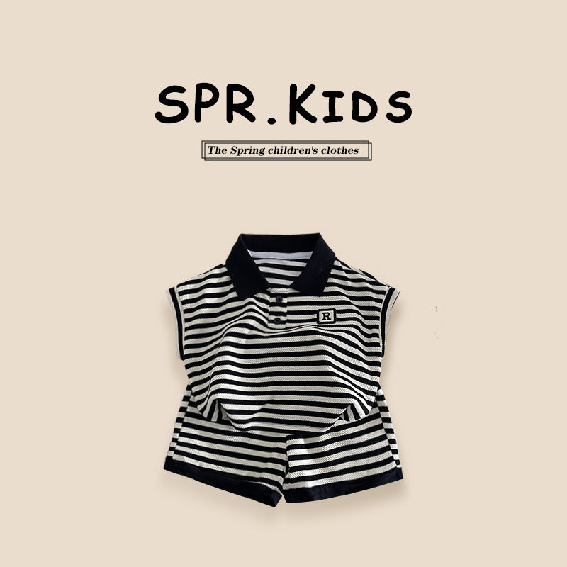 Children's For Boy Summer Fashionable Vest Two-piece Children's Suit